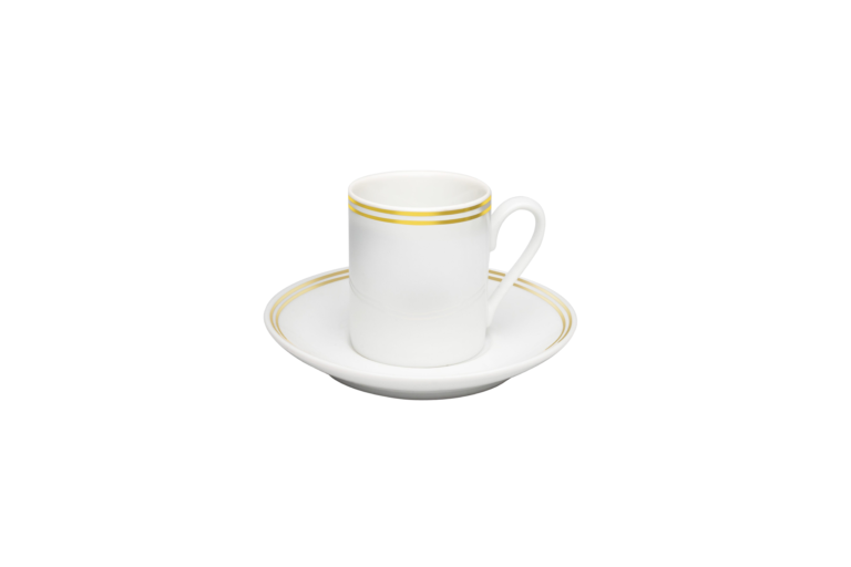 FOF - XÍCARA CAFÉ FRISO OURO BIA C/ PIRES
