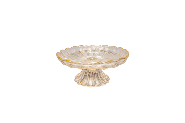 MURANO - FRUTEIRA RASA C/ OURO D36CM H14CM