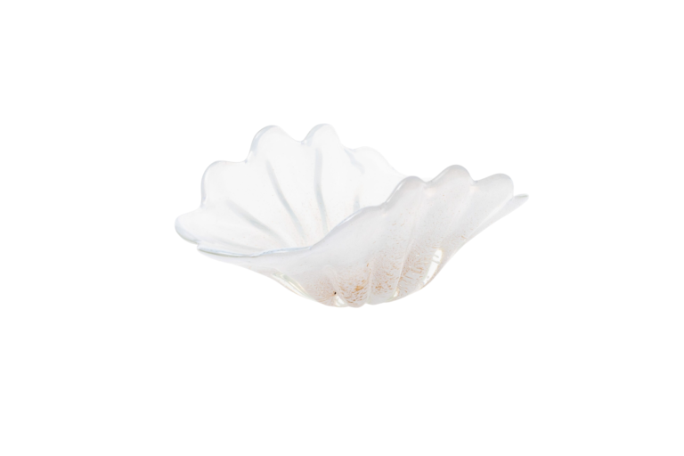 MURANO - SALADEIRA CONCHA BRANCA 50X30CM