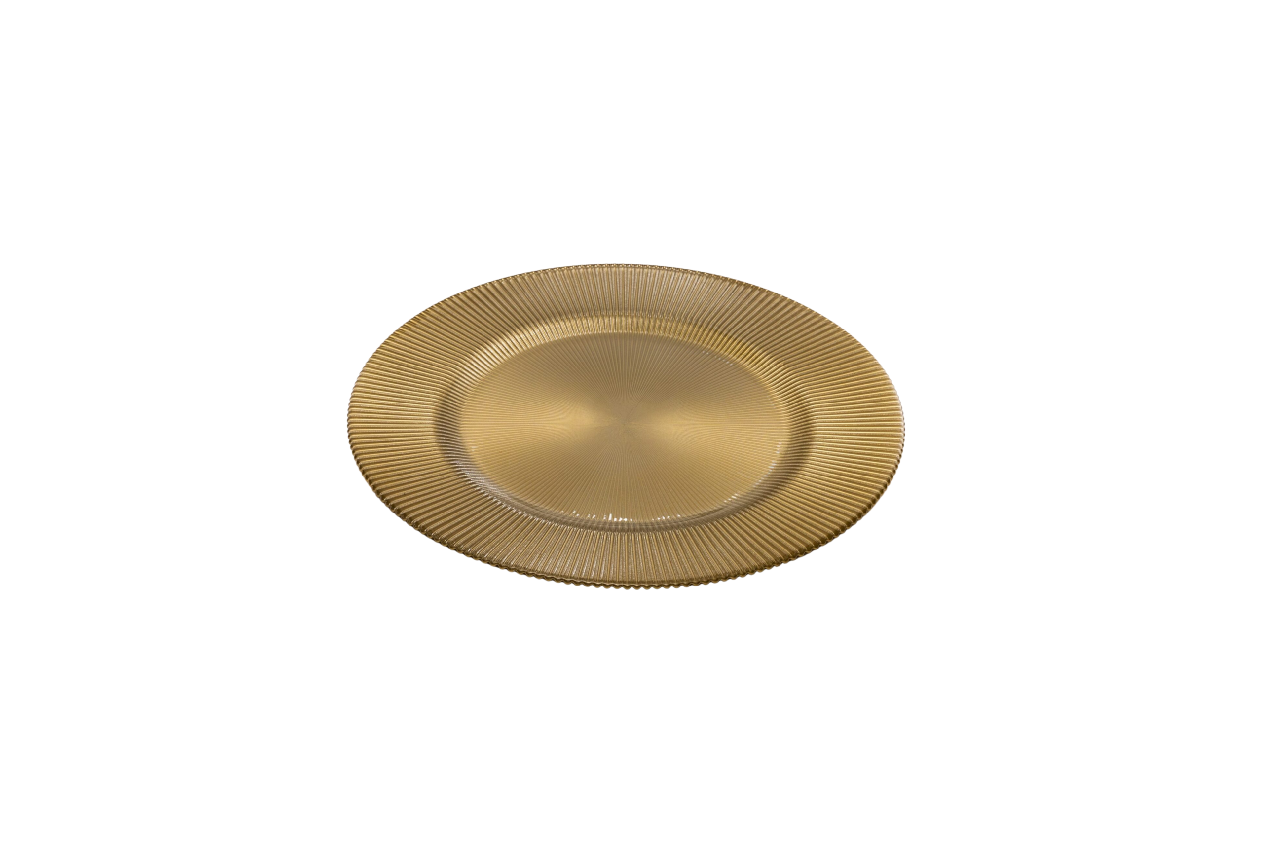 VIDRO - SOUSPLAT RISCADO DOURADO